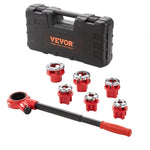 SucceBuy Manual Pipe Threader Ratchet Tool Portable Pipe Threading Set with 6PCS Dies for Galvanized Aluminum Iron Copper Pipes
