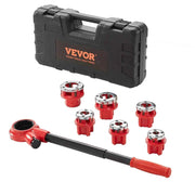 Load image into Gallery viewer, Amocart Manual Pipe Threader Ratchet Tool Portable Pipe Threading Set with 6PCS Dies for Galvanized Aluminum Iron Copper Pipes
