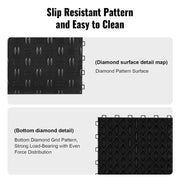 Charger l'image dans la visionneuse de galerie, SucceBuy Garage Tiles Interlocking 12in 25/50Pcs Garage Floor Covering Tiles Non-Slip Double-Sided Texture for Garages Repair
