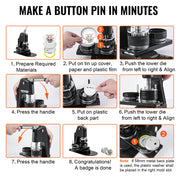 Load image into Gallery viewer, SucceBuy 25+58MM/32+58MM Badge Maker Machine DIY Button Pin with 500Pcs Free Parts Press Kit Circle Manufacture Button Tool
