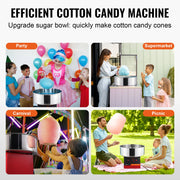 Bild in Galerie-Viewer laden, Amocart Electric Cotton Candy Machine Candy Floss Maker Commercial Cotton Candy Machine with Stainless Steel Bowl Sugar Scoop
