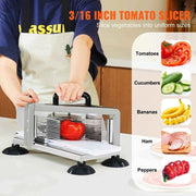 Load image into Gallery viewer, Amocart Tomato Slicer 3/16 inch Tomato Cutter Slicer Stainless Steel Heavy Duty Tomato Slicer Machine, Manual Tomato Slicer
