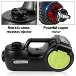 Amocart 4-In-1 Electric Car Jack 12V 5T Portable Hydraulic Jack Impact Wrench Tire Compressor Lifting LED Light Car Repair Tool
