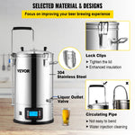 SucceBuy 35L110/220V 304Stainless Steel All-in-One Home Beer Brewer Electric Brewing System with Pump Brewing Beer Equipment Kit