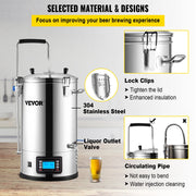 Load image into Gallery viewer, SucceBuy 35L110/220V 304Stainless Steel All-in-One Home Beer Brewer Electric Brewing System with Pump Brewing Beer Equipment Kit - AMOCART
