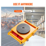 Load image into Gallery viewer, SucceBuy All-Steel Industrial Machinery Mover Pallet Trolley 6T Carrying Tank With 360 Degree Rotation for Transporting Cargo - AMOCART
