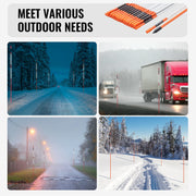 Charger l'image dans la visionneuse de galerie, Amocart Driveway Markers 48 inch 0.4 inch Diameter Fiberglass Poles Snow Stakes For Parking Lots Walkways Easy Visibility
