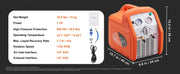 Charger l'image dans la visionneuse de galerie, SucceBuy Machine de récupération de réfrigérant 3/4 1HP Portable Machine de récupération de climatisation 60Hz Machine de récupération CVC pour Climatisation Automobile
