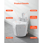 SucceBuy Utility Sink Pump 36 ft 1 HP 2200 GPH with 3 Water Inlets 1 Outlet Aluminum for Sink Shower Wash Bin Kitchen Basement