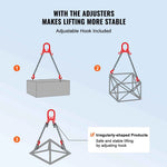 Amocart 3T Chain Sling 6ft 8mm/10mm Heavy Duty Lifting Chains with 2 Leg Grab Hooks G80 for Engine Manual Hoist Lifting Tool