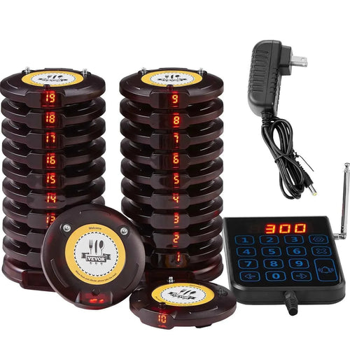 Amocart Restaurant Pager System Wireless Long Range Lineup Waiting Queue Signal Guest Customer Calling Beepers for Food Truck