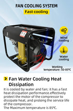 TUXING TXEDM042 300Bar PCP Air Compressor High Pressure Auto Stop With Double Filter Device for Scuba Diving Tank PCP Air Rifle