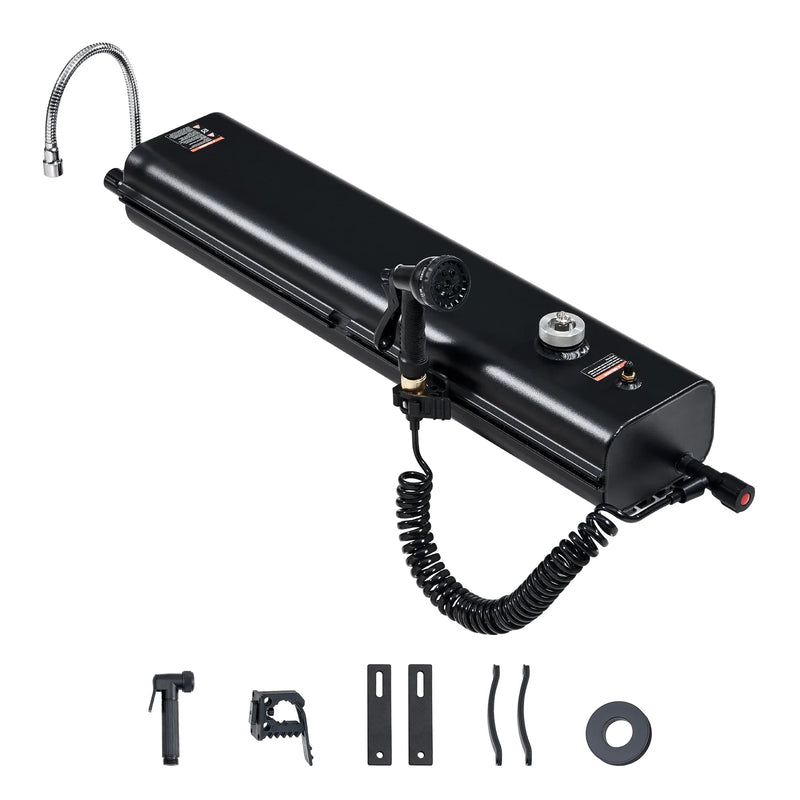 SucceBuy Roof Rack Water Tank Multi-Dispensing Outdoor Tank  High-Capacity Aluminum Tank with Pressurization Port Fit for Trunk Amocart