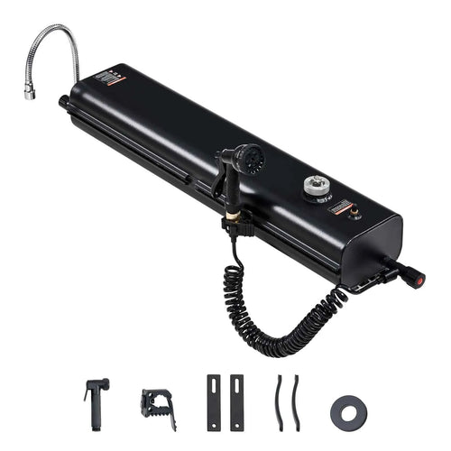 SucceBuy Roof Rack Water Tank Multi-Dispensing Outdoor Tank  High-Capacity Aluminum Tank with Pressurization Port Fit for Trunk