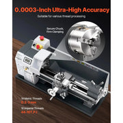 Load image into Gallery viewer, Amocart 8x16in 550W Benchtop Lathe Machine Variable Speed &amp; 0.0003in Spindle Accuracy Metal Gear for Processing Precision Parts
