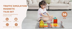 Amocart 56 PCS Magnetic Tiles Magnet Building Blocks Set Construction Game Stacking Toys STEM Sensory Educational for Kids Gift