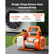 Load image into Gallery viewer, Amocart 3.5 CFM 1/4 HP HVAC Single Stage AC Vacuum Pump &amp; Oil Bottle for R134a R22 R410a Systems, Air Conditioner Maintenance
