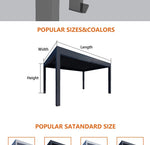 Aluminum Pergola Rainproof Electrically Adjustable Gazebo Electric Louvered Awning Outdoor Patio Sunshade