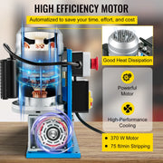 Load image into Gallery viewer, SucceBuy 370W 1.5-38mm Electric Wire Stripping Machine Cable Stripper 11 Channels Acrylic+Aluminum+Blade, Scrap Copper Recycling
