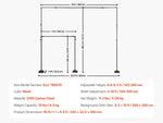 Amocart Backdrop Stand Adjustable Photo Backdrop Kit Heavy Duty Projector Screen Stand for Wedding Photo Video Studio Party