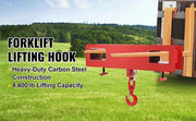 Load image into Gallery viewer, Amocart Forklift Lifting Hoist Swivel Hook Mobile Crane 4400 lbs 2 Ton Lift Mobile Crane Attachments for Garage Workshop
