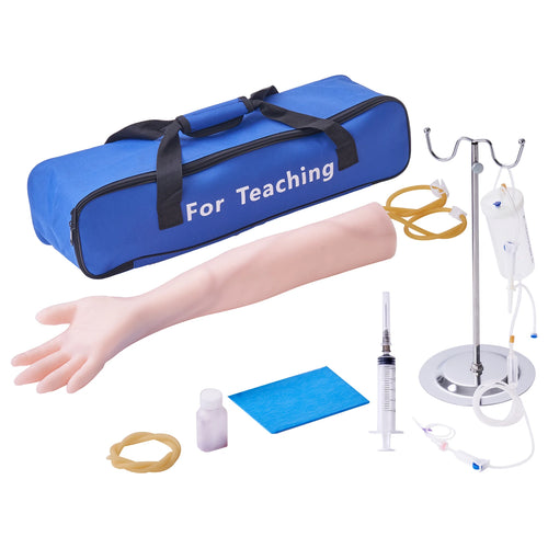 SucceBuy Phlebotomy Practice Kit IV Venipuncture Intravenous Training Kit w/ Carrying Bag Practice IV Skills for School Students