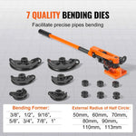 Amocart Manual Pipe Bender 7 Bending Dies Multifunction Steel Copper Tube Bending Machine Lever Heavy Duty Tube Bender Tools