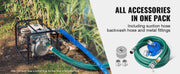 Load image into Gallery viewer, SucceBuy Suction Hose Kit 2inx50ft / 2inx65ft Blue Backwash Hose, 20ft Green Suction Hose &amp; Multiple Accessories for Water Pump
