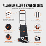 Amocart 300 lbs Folding Hand Truck Aluminum Lightweight Platform Cart Portable Telescopic Utility Dolly for Moving Shopping