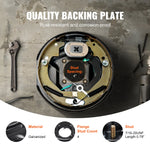 Amocart 2Pcs 3500/7000lbs Electric Trailer Brake Assembly Self-Adjusting Axle Backing Plates for Brake System Part Replacement