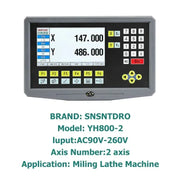 Load image into Gallery viewer, LCD DRO  Display YH800-2 2 Axis  19 language AC90-260V Displacement sensor  50-1000mm Linear Scale Encoder Grating Ruler
