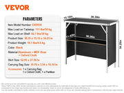 Load image into Gallery viewer, Amocart Folding Portable Bar Table Tradeshow Podium Table for Party Picnic Exhibition Include Carrying Case Storage Shelf Skirt
