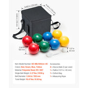 Bild in Galerie-Viewer laden, Amocart Bocce Ball Set 8 Resin Balls with Pallino Carry Bag and Measuring Rope Multi Color for Beach Lawn and Backyard Games

