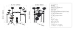 Amocart Electric Drum Set 32 Drum Kits & 480 Sounds, USB MIDI Supported 8 / 10 in Quiet Mesh+10 in Cymbals Drum Sticks Easy Use
