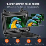 Amocart Sewer Camera 165ft/50m Self-Leveling Pipeline Inspection Camera with 9"1080P HD Screen  with Lights-12LED for Duct Pipe