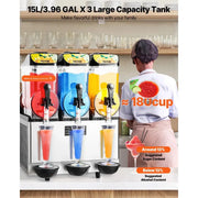 Charger l'image dans la visionneuse de galerie, 【Premium】Amocart 15L Commercial Frozen Drink Maker Triple Tank Slushy  hine Slushie Maker  hine for Home Party Restaurants Cafe
