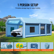 Load image into Gallery viewer, SucceBuy Inflatable Paint Booth Inflatable Spray Booth with Powerful Blowers and Air Filter System Portable Car Paint Booth
