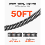 Load image into Gallery viewer, SucceBuy Drain Cleaner Machine 50 FT x 5/16 Inch Sewer Snake Auger with 228RPM Electric Drill Manual Feed for 2" to 4" Pipes
