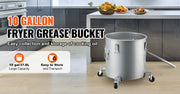 Bild in Galerie-Viewer laden, Amocart 10 Gal Fryer Grease Bucket Oil Disposal Caddy with Caster Base Carbon Steel Rust-Proof Coating Oil Transport Container

