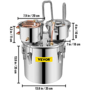 Load image into Gallery viewer, Amocart 20L 30L Water Alcohol Brewing Distiller DIY Moonshine Apparatus Stainless Steel Still Whisky Beer Brandy Home Appliance
