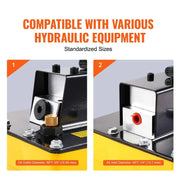 Load image into Gallery viewer, Amocart 10,000PSI Air Hydraulic Pump 0.61Gal Reservoir with Remote Control Actuator Automobile Frame Machine &amp; Hydraulic Press
