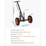 Amocart 1000/1200lbs Tongue Trailer Dolly Carbon Steel Boat Mover with 16.7in/18in - 22in Height Adjustable for Moving Cargo