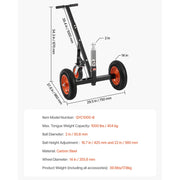 Load image into Gallery viewer, Amocart 1000/1200lbs Tongue Trailer Dolly Carbon Steel Boat Mover with 16.7in/18in - 22in Height Adjustable Moving Cargo RVs
