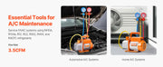 Load image into Gallery viewer, SucceBuy 3.5 CFM 4.5 CFM Vacuum Pump &amp; Gauge Set, Single Stage Rotary Vane HVAC &amp; Hoses for R134a R12 R22 R502a R410A R404 R407C

