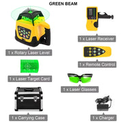 Load image into Gallery viewer, Automatic Rotary Laser Level 600m Red Green Self-Leveling Professional Powerful Vertical Horizontal Scanning Measurement Tools

