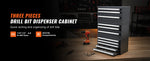 Amocart Drill Bit Dispenser Cabinet 3 Pieces Three-Drawer 1/16" to 1/2" & Letter Sizes A to Z Five-Drawer Drill Bit Organizer