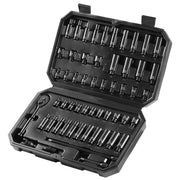 Load image into Gallery viewer, SucceBuy Drive Impact Socket Set Deep&amp;Shallow Socket Set CR-V Alloy Steel for Auto Repair Easy-to-Read Size Marking Storage Case - AMOCART
