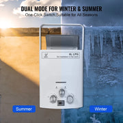 Charger l'image dans la visionneuse de galerie, SIHAO 6L Portable Outdoor Gas Water Heater with Digital Display Shower Head Pressure Regulator for Camping Travel
