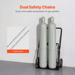 SucceBuy Dual Welding Cylinder Cart Oxygen Acetylene Tank Cart w/ 440LBS Static Capacity for Double 12.5-Inch Dia. Gas Cylinders