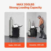 Load image into Gallery viewer, SucceBuy Welding Cart 2 Drawers Welder Cart Heavy Duty Welding Workbench Table with 360° Swivel Wheels Safety Chains Mig Welder

